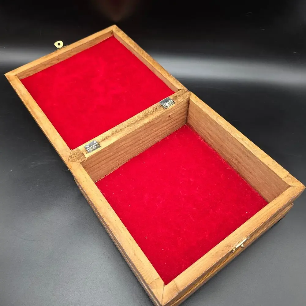 Vintage Floral Tile Wood Box Jewelry Box Trinket Box 1970s